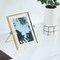 Modern Metal Floating Tabletop Photo Picture Frame with Glass Cover and Easel Stand